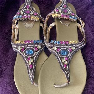 Rene Caovilla jeweled sandals